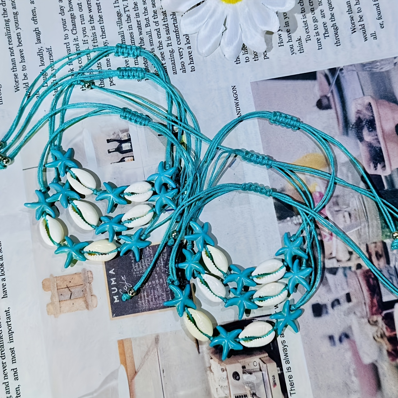 12pc Ocean-Themed Bohemian Style Beach Bracelet Set